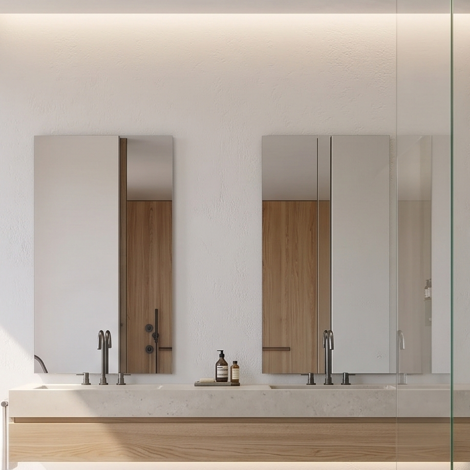 Miroir Double Rectangle