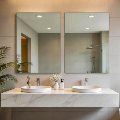 Miroir Double Rectangle