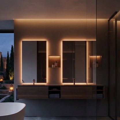 Miroir Double Rectangle