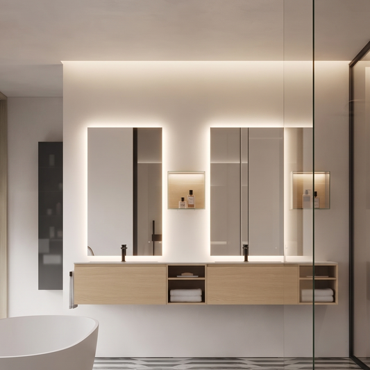 Miroir Double Rectangle