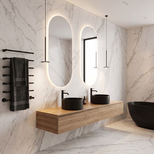 Miroir Double Ovale