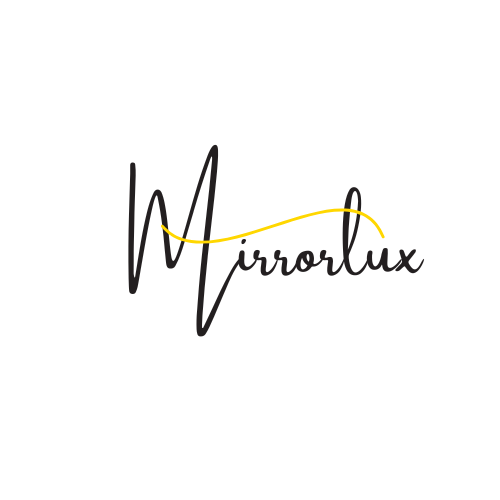 Mirrorlux logo with a black and yellow design on a white background