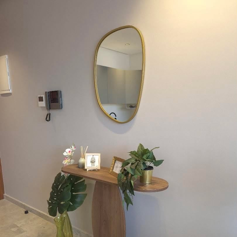 Miroir Organique–Cadre Métal