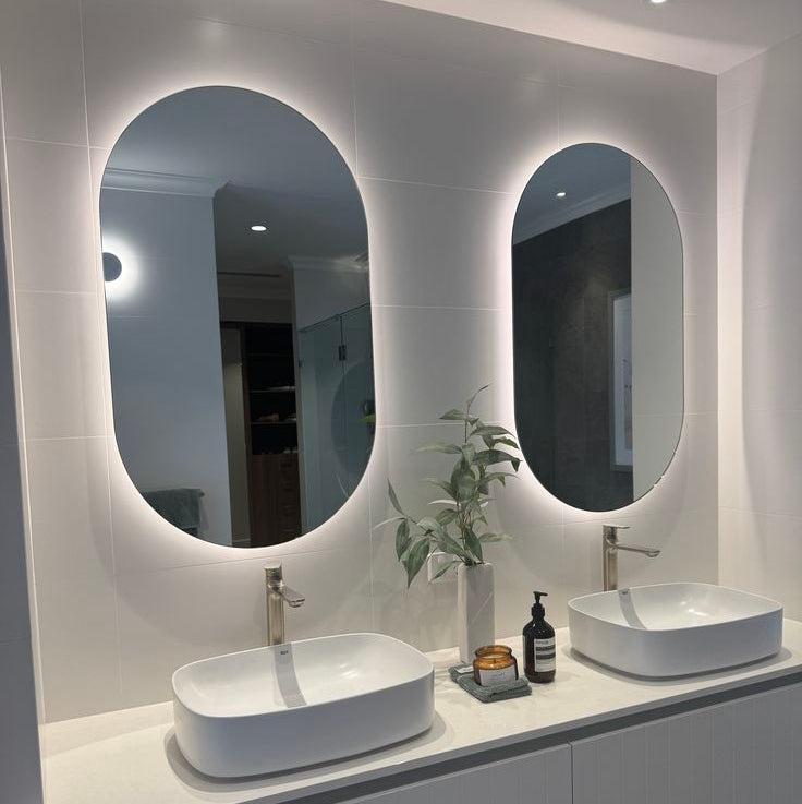 Miroir Double Ovale
