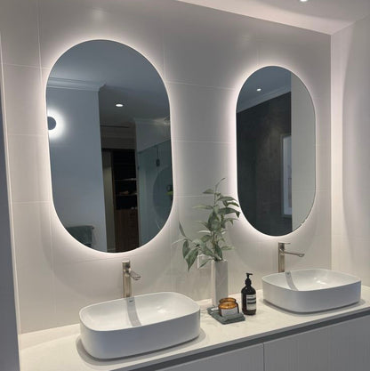 Miroir Double Ovale