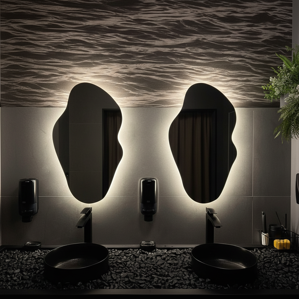 Miroir Organique LED Dark – Vue de face