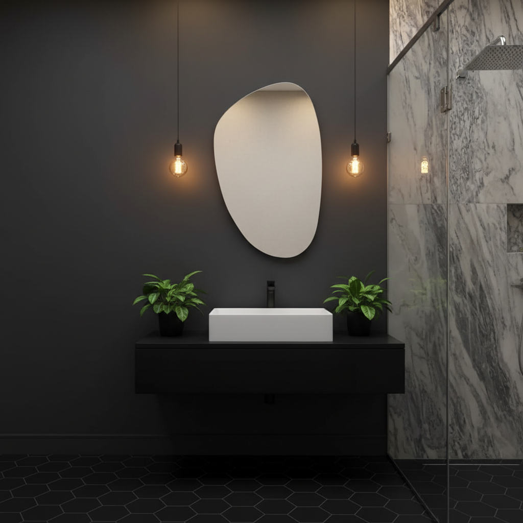Mirror Dark Bathroom