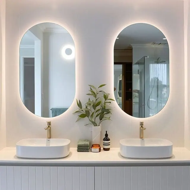 Miroir Double Ovale – photo 3 – Mirrorlux Maroc
