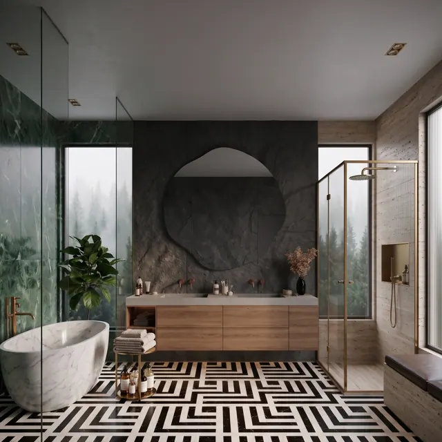Miroir Pebble – photo 2 – Mirrorlux Maroc