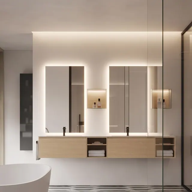 Miroir Double Rectangle – Mirrorlux Maroc
