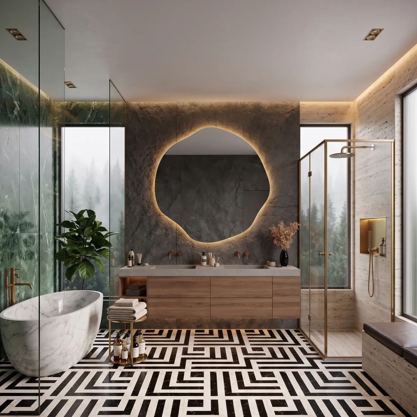 Miroir Pebble – Mirrorlux Maroc