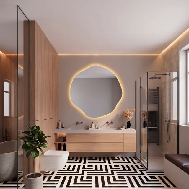 Miroir Pebble – photo 3 – Mirrorlux Maroc