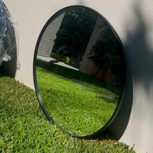 Miroir Rond – Cadre Métal – photo 2 – Mirrorlux Maroc
