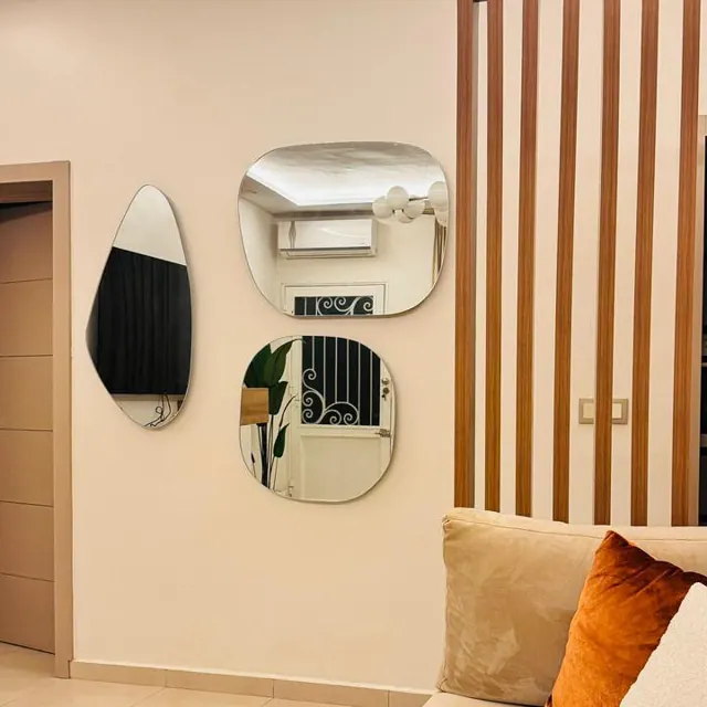 Miroir Organique JPP – Composition Asymétrique – Mirrorlux Maroc
