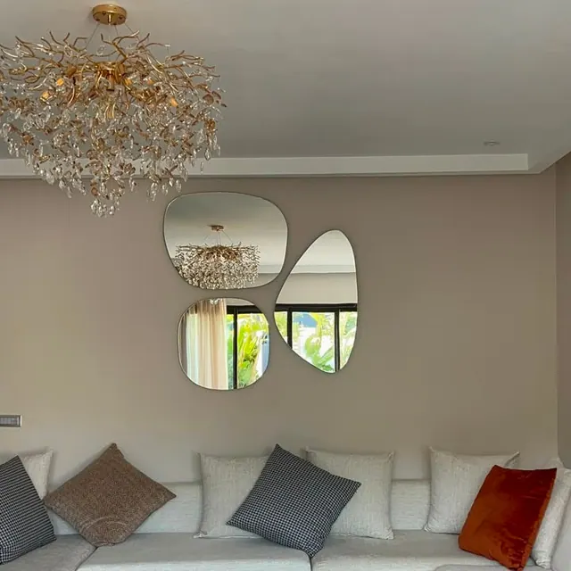 Set de 3 Miroirs Organiques JPP – Composition Florale – photo 3 – Mirrorlux Maroc