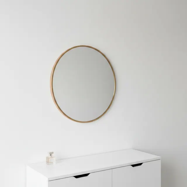 Miroir Rond Rose Gold – Angle